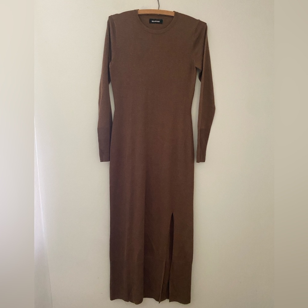 NAADAM Brown Long Sleeve Dress